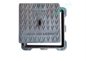 China SGS Ductile Iron Manhole Cover Smooth Surface For Industry / Construction factory