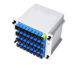 China Single Mode Fiber Optic PLC Splitter SC PC 1x32 Cassette Type Fiber Coupler factory