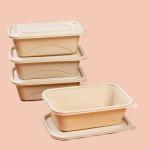Natural Color Compostable Lunch Containers Leak Proof 1000ML