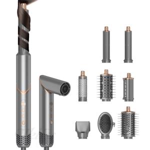 China Professional 8 in 1 Hair Styler Hot Air Brush Multi Curling Drying Straightening Negative Ion Folding Gift Set factory
