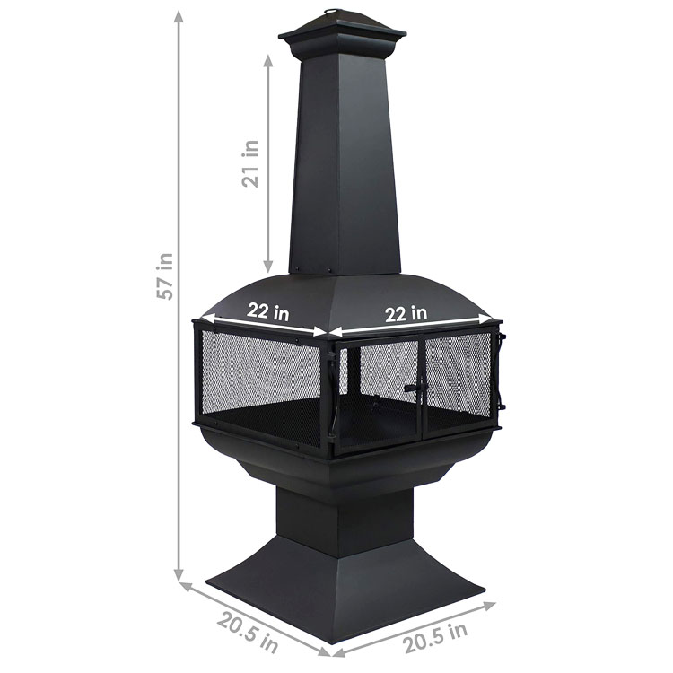 Outdoor Patio Backyard Garden Camping Heavy Duty Steel Wood Burning Firepit with Poker