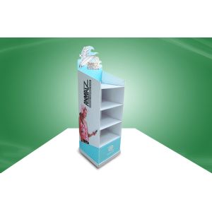 Beautiful Four-shelf POS Cardboard Displays Glossy Lamination for Electronic