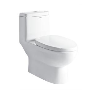 China Chair Height Elongated One Piece Toilets With Soft Seat Washdown Flushing factory
