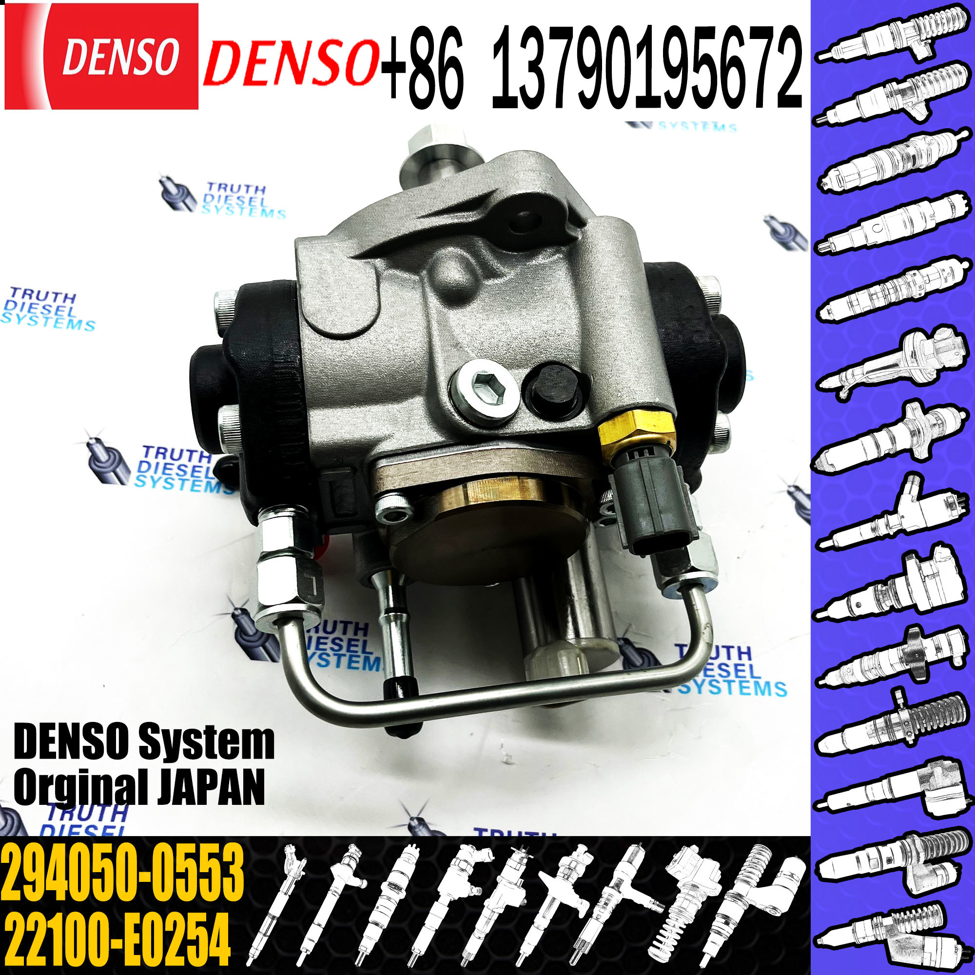 Remanufactured Quality Common Rail Fuel Injection Pump 294050-0550 Pump OE 294050-0553 22100-E0254