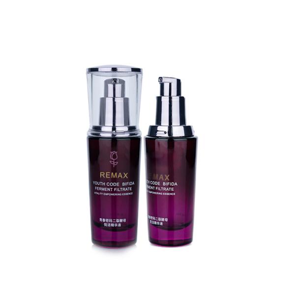 30ml Semi Transparent Empty Glass Foundation Bottle With Luxurious Purple