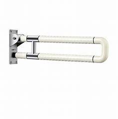 China Stainless Steel 200KG Handicap Handrails For Toilets Anti Slip Folding Toilet Support Rail factory