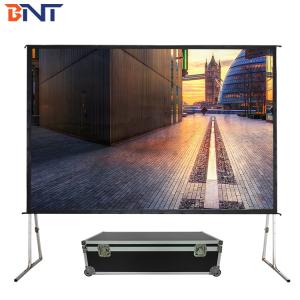 China Fast Fold Motorised Projector Screen 84 Inch With Aluminum Alloy Frame factory