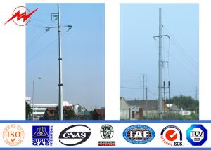 China 14m Outdoor 69kv Steel Transmission Poles Hot Dip Galvanization factory