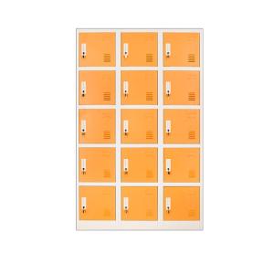 China Gym Modern Metal Lockers Wardrobe Multi Functional Metal Storage Unit 15 Doors factory