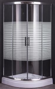 China Painting Horizonal Stripe Corner Shower Enclosures , Bathroom Shower Cubicles factory