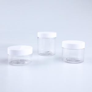 China Wholesale 8oz 100ML 200ML 250ML 500ML Custom Empty Wide Mouth Luxury Plastic PE Cosmetic Body Butter Jars factory