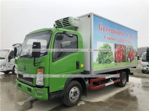 China Sinotruk HOWO 5 Tons Refrigerated Truck Vegetable Ice Cream Transport Freezer Truck factory