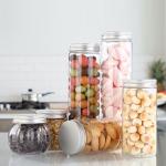 Factory Price Plastic Food Jar for Dry Fruits Plastic Storage Jars with Lids