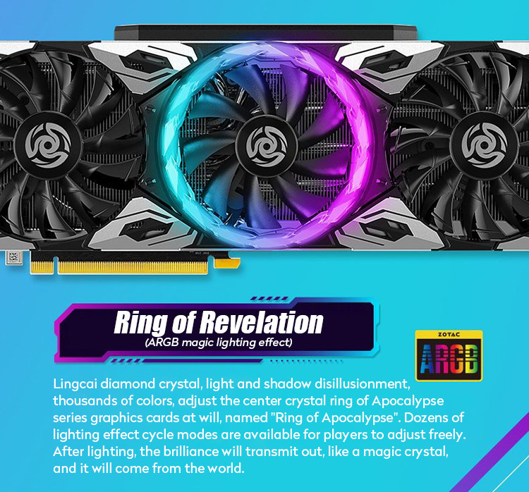 19000MHz Computer Game Graphics Card GeForce RTX 3080 10G6X Apocalypse GOC 320bit