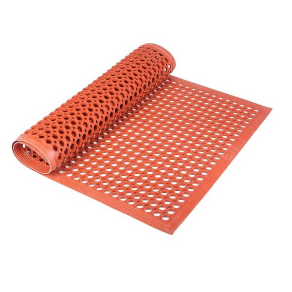 Rubber Cushion Mat With Holes, 24''X 36'' Anti-Fatigue/Non-Slip Drainage Mat Bar