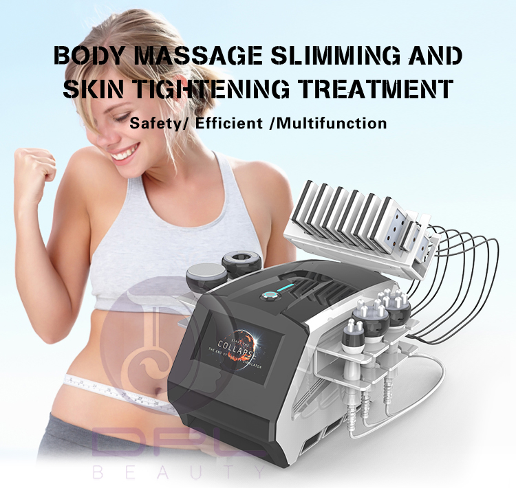 Vacuum 6 In 1 Ultrasonic Cavitation Machine 80kHz Cellulite Removal