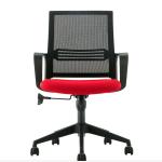 Modern Staff Black Nylon Mesh Chair , Mid Back Office Furniture Swivel Chairs