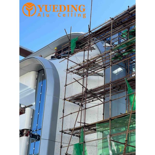 Hyperbolic Double Arc Aluminum Plate Wrap Cylindrical Shape Customized