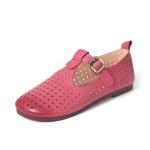 HZM012 Shoes Women'S Summer New Style Hollow Breathable Leather Ladies Single