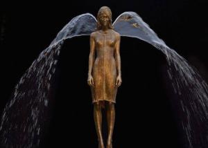 China Lost Wax Casting Bronze Girl Fountain Sculpture factory