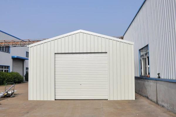 Light Steel Frame Structure Fireproof Metal Car Sheds / Waterproof Car Storage