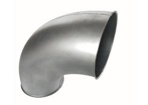 China 180mm Dust Extraction Pipe Rolled Edge 90 Degree Bend Galvanised Steel factory