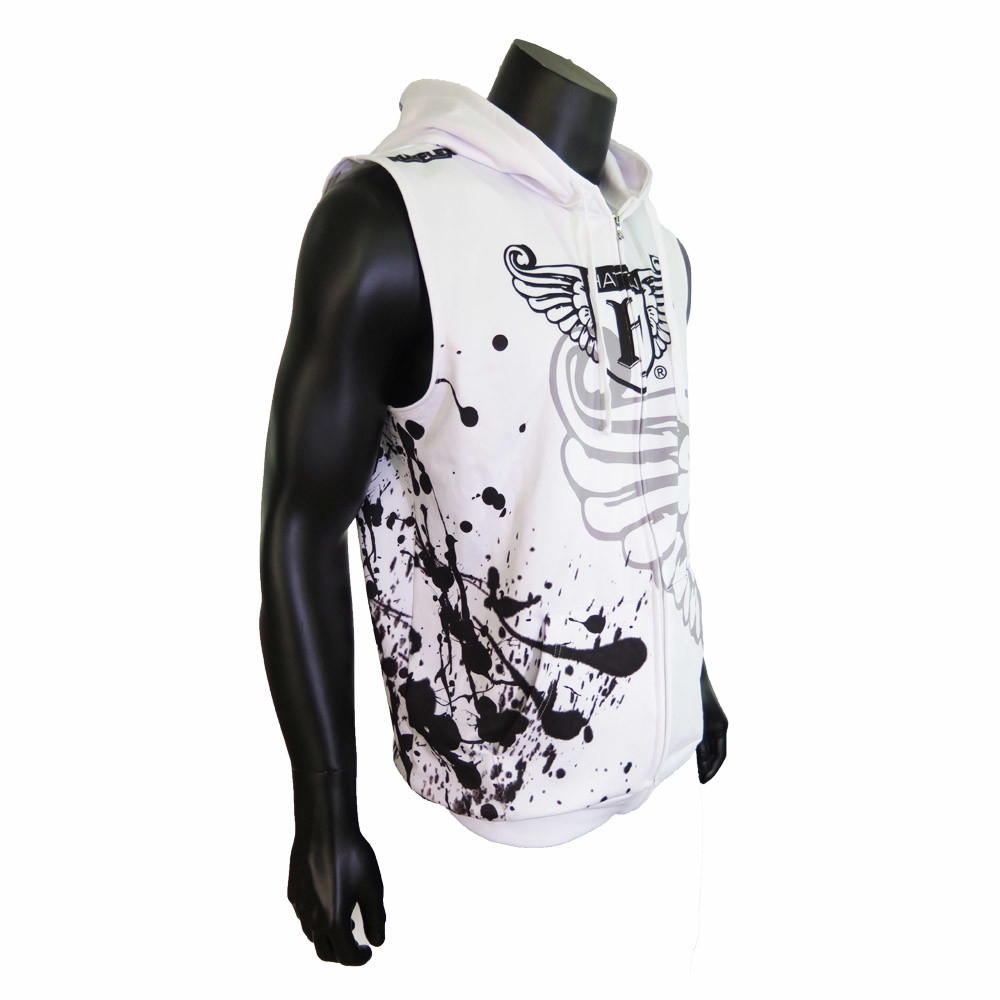 Custom Made Casual Sport Clothes Men Sublimation Sleeveless Hoodie Top