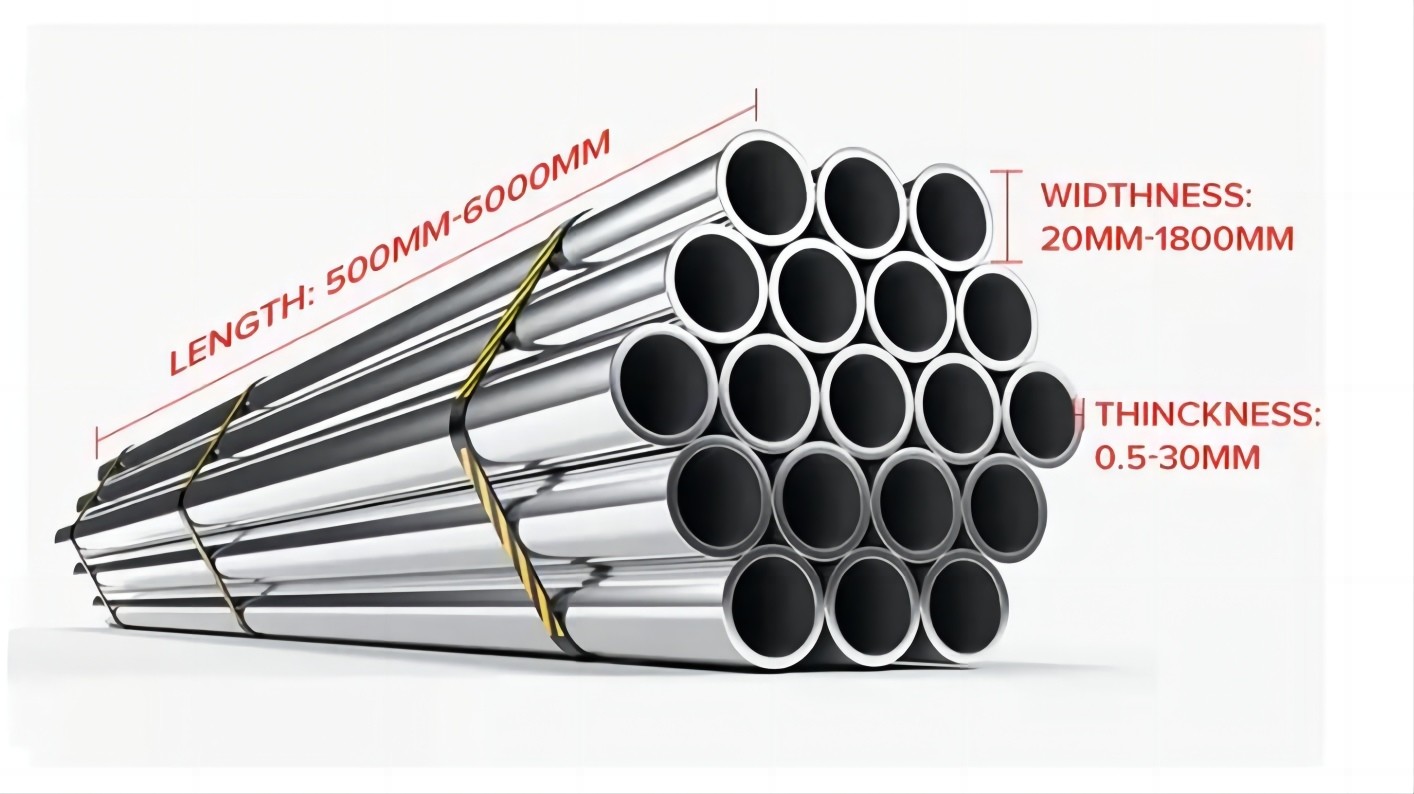 316 304 201 Stainless Steel Welded Pipes Astm A312 GB SUS Standard 100-1000mm