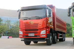 China Flat Top Half Cab JH6 Heavy Truck Diesel 430 Hp 8X4 8.2m Qingdao Jiefang Dump Truck factory