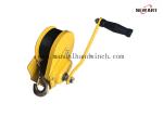 Small Trailer Boat Manual Hand Winch 1200 Lb Automatic Brake Yellow Plated