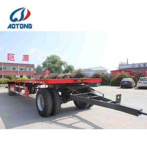 China Double Air Chamber Braking System Full Trailer for Farm Tractor 20-40 Tons Flat Trailer factory