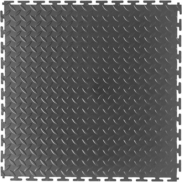 Garage Floor 18 X 18 Inch Square Rubber Diamond Plate Interlocking Floor Tiles
