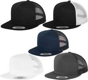 China Charcoal Flexfit Trucker Mesh Caph Retro Yupoong Low Profile Leather Pad Front factory