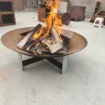 ISO9001 Large Outdoor Metal Fireplace Woodburning Versatile Design