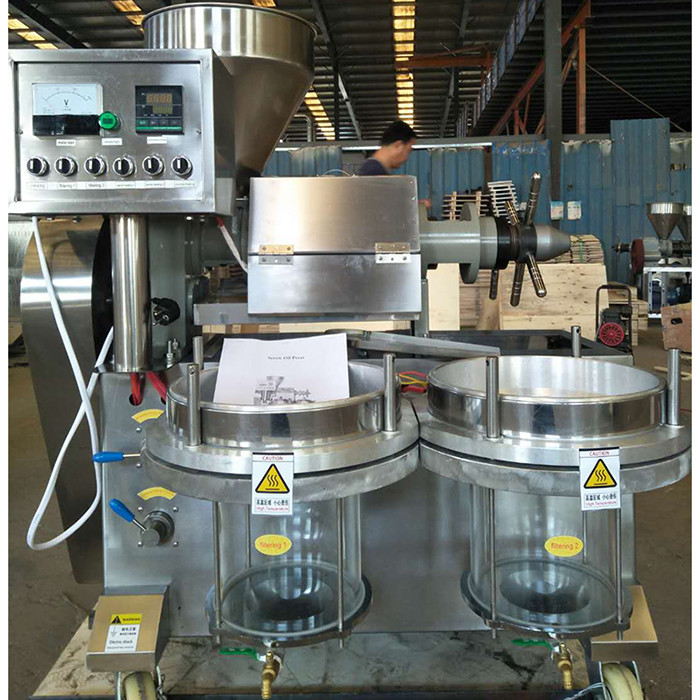 30kg/H Small Oil Filter Press Machine , 50hz Safflower Seed Oil Making Machine