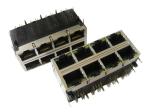 Gigabit Integrated Magnetics RJ45 , Stacked RJ45 Connectors 2x4 Temperature