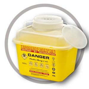 China 7 Litre Sharps disposal container, Sliding Lid, Red,Sharps Container | WinnerCare factory