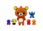 OEM Silicone Rubber Cartoon Character Shape PVC USB Flash Pen Drive 4GB 8GB