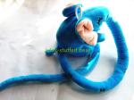Plush Blue 120cm Elephant Toy Stuffed Soft Surface Easily Hang Small Eye Cool