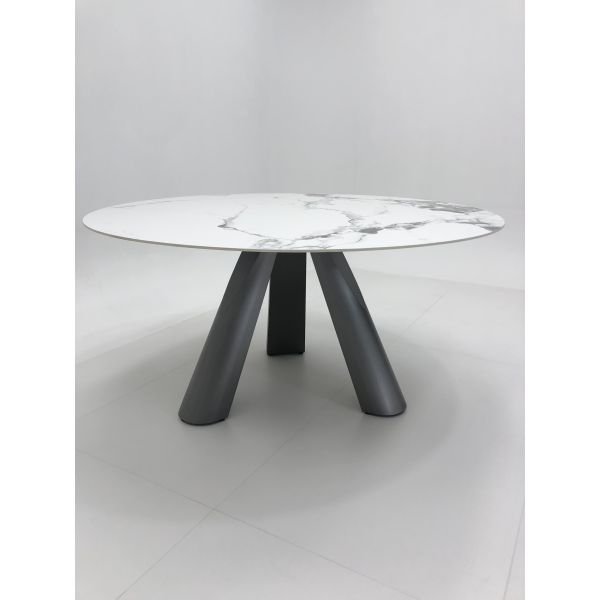 Round Marble Dining Table With Stainless Steel Legs 8 Seater Marble Dining Table And Chairs