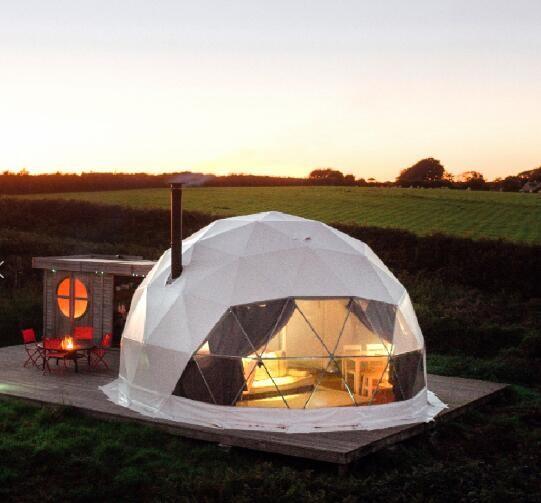 7M Camping Clear Geodesic Dome Tent With Insulation Dome Party Tents Outdoor