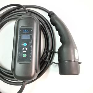 China 230V 5M Cable Portable EV Charger Car Home Charging Point With LED Screen factory