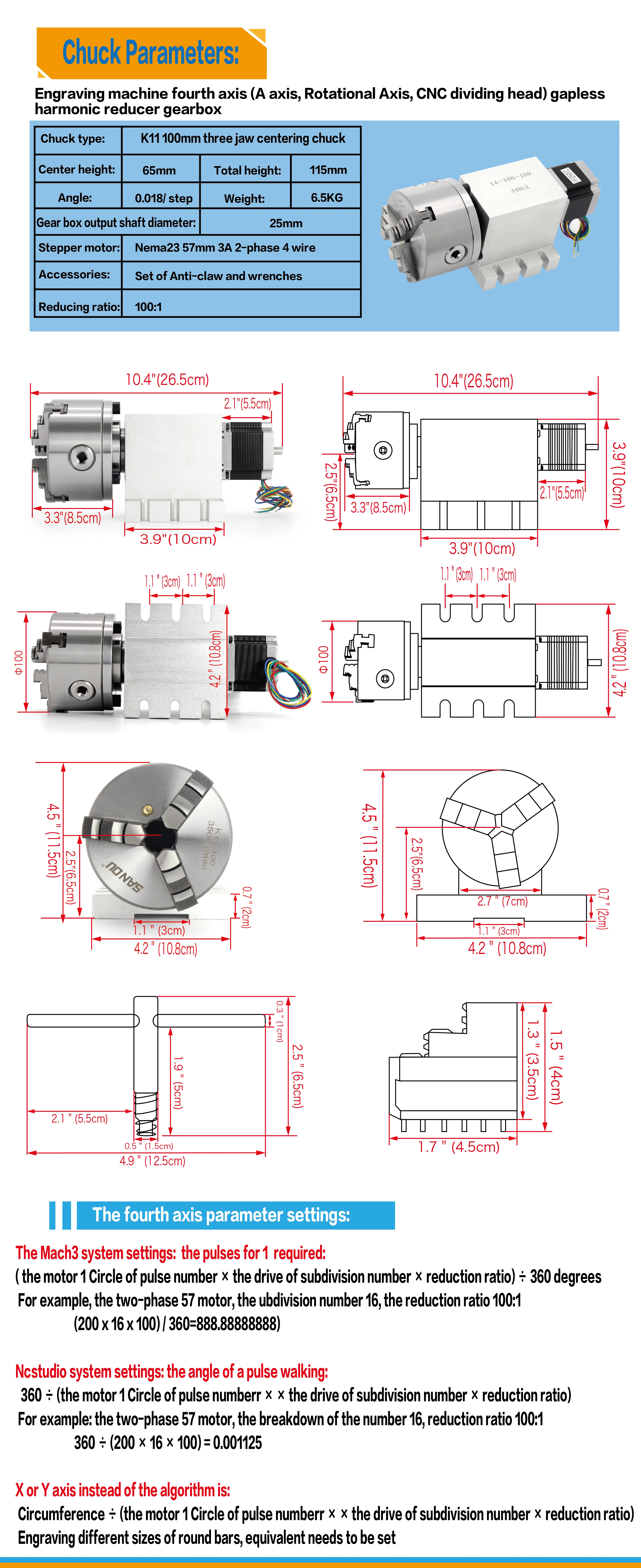 4th CNC Rotary Axis Tailstock Gapless