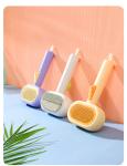 Double-Sided Self-Cleaning Pet Grooming Comb – Orange, White, Purple | 18.5115CM