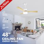52 Inch Luxury Household Ceiling Fan with Light and Remote Control AC Copper