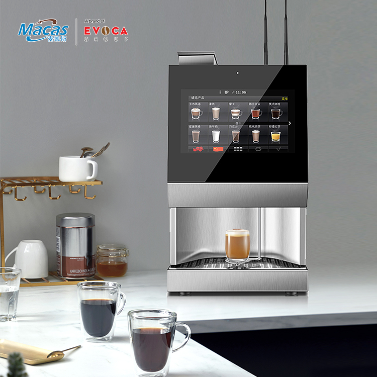 Intelligent Automatic Espresso Coffee Vending Machine with Freshly Ground Beans