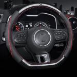 MG Series Double Stitching Car Steering Wheel With Round Top Flat Bottom