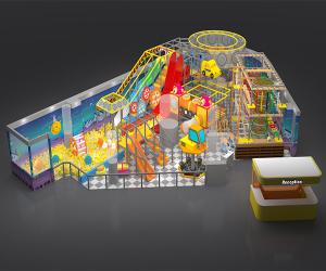 China Indoor Playground Equipment For Business , 6m Soft Play Slide And Ball Pit factory
