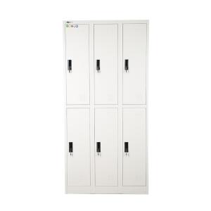 China Metal 6 Door Employee Lockers for Office Gym Staff factory
