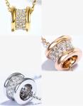 9mm Good Luck Charm Necklace 0.35ct 18k Solid Yellow Gold